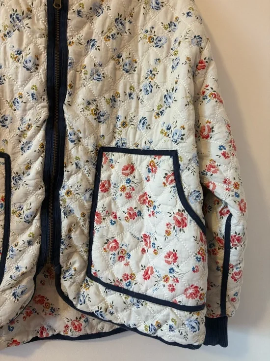 THE GREAT. THE REVERSIBLE QUILTED BOMBER - ROSE PATCHWORK Large - Picture 10 of 12